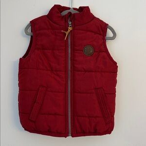 Timberland Burgundy Baby Puffer Vest